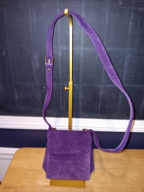 Talbots Purple Suede Crossbody Bag